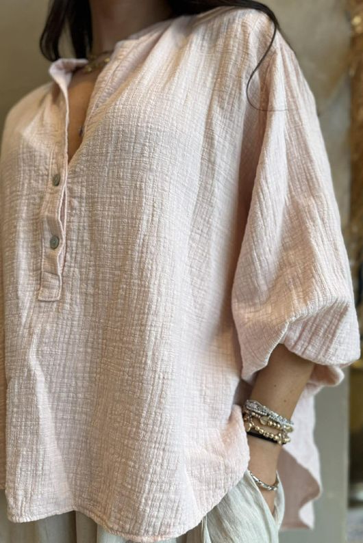 Suri Cushion Cotton Laurie Blouse Antique Rose